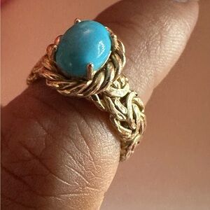 Gold and Blue Stone Ring